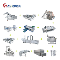 Petit type commercial chips de pomme de terre faisant la ligne de production de fabricant de frites Machine entièrement automatique clé en acier inoxydable