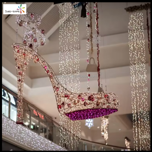 Luces y decoraciones navideñas para exteriores, motivo de zapatos de tacón alto, tacones de aguja, zapatos de tacón, decoración colgante para centros comerciales - Product Image 3