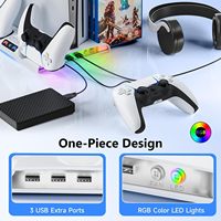 Pour PS5 SLIM Controller Base avec double fonction de charge P5SLIM Console Base de refroidissement mince ventilateur disque support de stockage pour les jeux