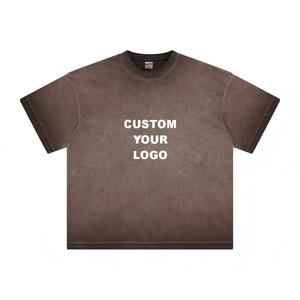 เสื้อยืดโอเวอร์ไซส์ผู้ชาย 250 กรัม สไตล์วินเทจ ล้างทำสีซีด ลายกราฟิก พิมพ์ลายแบบ DTG คอกลม สตรีทแวร์ - Product Image 3