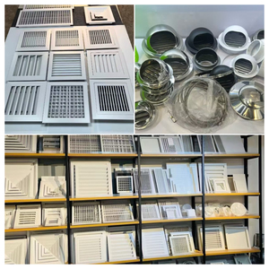 Grille de ventilation en alliage d'aluminium personnalisable, résistante aux intempéries, pour mur extérieur HVAC, directement de l'usine - Product Image 4