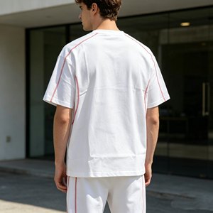 Custom Men's <b>t</b> <b>shirt</b> Short Sleeve O-Neck Cotton <b>polyester</b> <b>T</b>-<b>Shirt</b> Embroidered Letter Design Casual Style Regular Fit Tops - Product Image 4