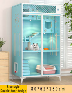 بيع بالجملة فيلا قفص متعدد القطط قط صلب ، أثاث خشبي داخلي لبيوت الحيوانات الأليفة - Product Image 4