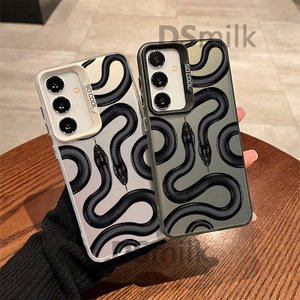 สำหรับ A56/A54/A55/A36/A35/A34/A26/A16 เคสโทรศัพท์มือถือลายการ์ตูนงูสีเงิน - Product Image 1