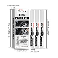 STEEL TIGER Stylo marqueur de traçage de pneus automobile multifonctionnel en plastique blanc, lot de 3 pour la décoration de graffitis automobiles
