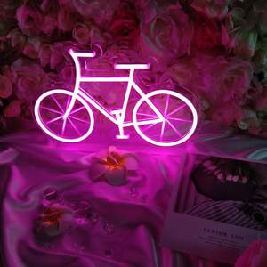 Vente en gros 5V néon décoratif veilleuse vélo Flower Planet néon <span class=keywords><strong>lampe</strong></span> de table - Product Image 1