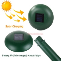 Répulsif Solaire Ultrasonique Écologique et Étanche pour Serpents, Gophers, Campagnols et Taupes pour Jardin Extérieur