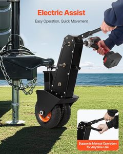 Déplaceur de remorque électrique 1000 lb avec boule d'<span class=keywords><strong>attelage</strong></span> de 2 po et 2-5/16 po, pneus pneumatiques et roue universelle, <span class=keywords><strong>pour</strong></span> déplacer les remorques de camping-cars - Product Image 6
