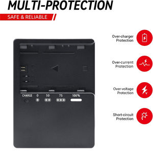 Chargeur rapide de <span class=keywords><strong>batterie</strong></span> d'appareil photo <span class=keywords><strong>LP</strong></span>-E6 pour <span class=keywords><strong>Canon</strong></span> compatible avec les batteries <span class=keywords><strong>LP</strong></span>-E6N <span class=keywords><strong>LP</strong></span>-E6NH LC-E6 LC-E6E, LC-E17 LC-<span class=keywords><strong>E8</strong></span> MH-24 MH-25 CB-2LCC - Product Image 3