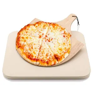38X30Cm Extreme Hittebestendige Natuur Cordieriet Rechthoek Pizza Steen Voor Grill Oven