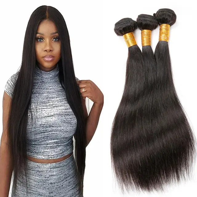 Wholesale mink virgin Brazilian hair 100% remy human hair extension cheap virgin Brazilian straight hair bundles with closure