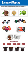 Machine de remplissage et de scellage de capsules de café Nespresso rotative automatique électrique à grande vitesse avec emballage en plastique et en métal