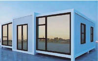 Maison conteneur préfabriquée mobile en acier haute résistance, 20 pieds, 40 pieds, extensible, design moderne, étanche et ignifuge