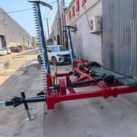 Tondeuse à gazon hydraulique à double lame, tractée par un tracteur, utilisée sur les prairies et sur les aéroports