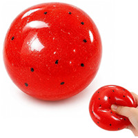 Jouet Squishy en Caoutchouc Souple Pastèque, à Rebond Lent, Réaliste, Anti-Stress, pour un Pressage Satisfaisant, à partir de 14 ans
