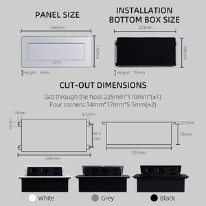 <span class=keywords><strong>Prise</strong></span> électrique de bureau escamotable dissimulée, <span class=keywords><strong>double</strong></span> <span class=keywords><strong>prise</strong></span> allemande avec <span class=keywords><strong>double</strong></span> <span class=keywords><strong>prise</strong></span> <span class=keywords><strong>Internet</strong></span> <span class=keywords><strong>pour</strong></span> ordinateur, <span class=keywords><strong>pour</strong></span> bureau - Product Image 3