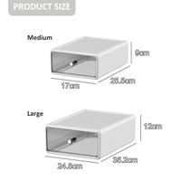 Blanc Transparent empilé tiroir boîte de rangement en plastique fournitures de bureau support de fichiers organisateur de classement de bureau anti-dérapant