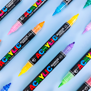 Marqueurs acryliques à double pointe, personnalisés, pour graffiti, pointe pinceau, double pointe, <span class=keywords><strong>Artistro</strong></span>, 36 couleurs, peinture acrylique permanente, ensemble de marqueurs acryliques - Product Image 1