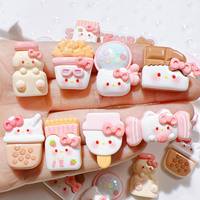 Dessin animé thème multicolore chat oeuf torsion Machine Patch 3D résine breloques pour téléphone portable coque accessoires bricolage