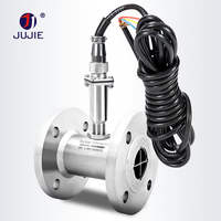 Débitmètre à turbine, capteur de fréquence, compteur, connexion à bride en acier inoxydable, signal d'impulsion 4-20 mA