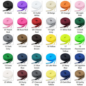 Cordones Planos de Poliéster Personalizables de 9-10 mm de Ancho para Calzado Deportivo Casual, Alta Calidad, Múltiples Colores Disponibles en Pares - Product Image 2