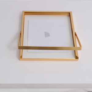 <span class=keywords><strong>Cadre</strong></span> photo flottant en <span class=keywords><strong>laiton</strong></span> et verre, style vintage antique doré, 5x7 (vertical) - Product Image 5