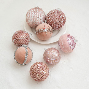Joyeux Noël Grandes Décorations De Porte De Luxe Boule Ensemble Rose <span class=keywords><strong>Or</strong></span> <span class=keywords><strong>Noir</strong></span> Rouge Suspendu Décor De Noël Brodé Flocage - Product Image 1