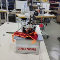 Machine à coudre surjeteuse JN-27 pour chaussures en cuir et tissus, avec point coquille au crochet, vitesse de couture élevée et faible bruit