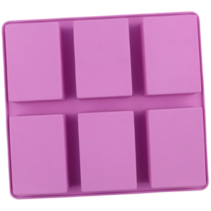 قالب صابون سيليكوني على شكل مربعات 6 فتحات رقم 1281، قالب كيك سيليكوني لصنع الصابون والشموع والراتنج يدويًا بنفسك - Product Image 4