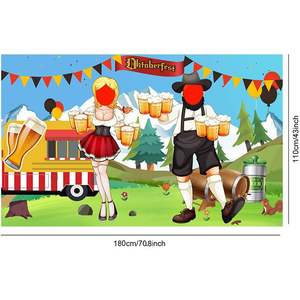 Nuevo estilo <span class=keywords><strong>Alemania</strong></span> Oktoberfest <span class=keywords><strong>en</strong></span> <span class=keywords><strong>Munich</strong></span> Fiesta Fotografía Fondo de tela Banner grande - Product Image 5
