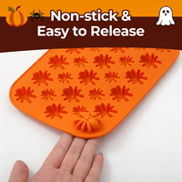 SILIKOLOVE Moule à bonbons en silicone de qualité alimentaire 100% sans BPA, en forme de mini araignée d'Halloween, personnalisable, conforme aux normes LFGB