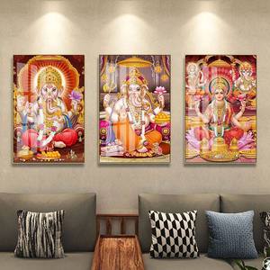 <span class=keywords><strong>Peinture</strong></span> <span class=keywords><strong>d</strong></span>écorative Thangka, Ganesh, tête <span class=keywords><strong>d</strong></span>'éléphant, dieu, <span class=keywords><strong>peinture</strong></span> suspendue sur toile, cadre en alliage <span class=keywords><strong>d</strong></span>'aluminium, utilisation en intérieur, dieu éléphant thaïlandais - Product Image 1