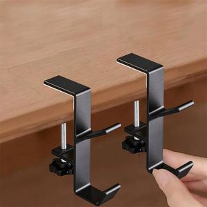 Adjustable Desk Purse Hook Bag Holder Backpacks Under Counter Table Hanging <b>Storage</b> Workspace Organizer Hanger Holder for Table - Product Image 4