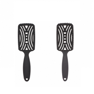 Hair <b>Brush</b> With Vent Fast Dry Non Slip Rubber Grip Gentle <b>Detangling</b> For Home Use Nylon Boar Bristle ABS Handle - Product Image 1