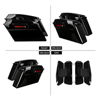 Sacoches rigides pour moto, sacoches latérales avec clés à verrouillage, ABS noir pour Harley Touring Street Electra Glide Road King 94-13