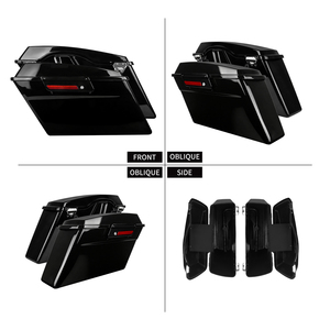 Sacoches rigides pour moto, sacoches latérales avec clés à verrouillage, ABS noir pour <span class=keywords><strong>Harley</strong></span> Touring Street Electra Glide Road King 94-13 - Product Image 3