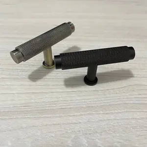 Perillas estilo moleteado para cocina y baño, cajón industrial, color dorado antiguo, MLP07 - Product Image 1