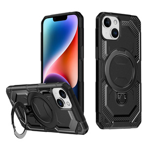 Hybrid TPU+PC Metal Magnetic Bracket Carbon <strong>Fiber</strong> Design Camera Protection Phone Cover Case for <strong>Google</strong> Pixel 9/9 Pro/9 Pro XL - Product Image 3