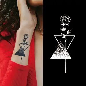 Custom Hot-sale designer skin tattoo print semi-permanent face arm tat Sticker tattoo Flower Waterproof herbal temporary tattoo