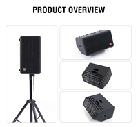 Sistema di Altoparlanti PA Portatile Attivo Musiccube T2 PRO con Batteria Ricaricabile, Monitor da Palco, Altoparlante Acustico-Vocale per Busking