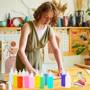 ชุดสีอะคริลิคเรืองแสงในที่มืด 9 สี ขนาด 30 มล. ปลอดสารพิษ สำหรับงานศิลปะ DIY แบบกำหนดเองได้ - Product Image 4
