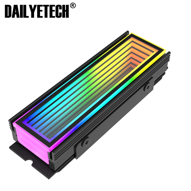 M.2 SSD Heatsink Cooler 5V 3Pin ARGB M.2 SSD Heatsink Cooler 2280 Solid State Hard Disk Radiator