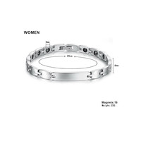 Bracelet magnétique personnalisé de couple pression artérielle santé Bracelet magnétique en acier inoxydable Bijoux pour couple
