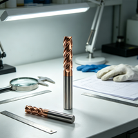 Outils CNC en carbure de tungstène revêtu 65HRC, haute performance, durables, personnalisables, fraises pour le métal, vente en gros