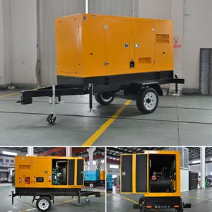 Generator daya dapat digerakkan 200kw, generator daya 250 kva dengan roda 250kva trailer generator senyap