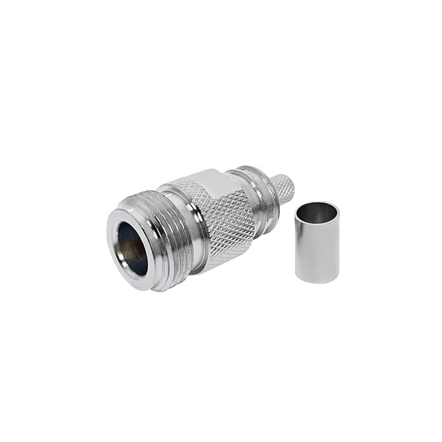 Navigation System N Female Crimp Connector with Copper Contact for CATV DAS Antenna Applications IP55 Rated RG59 Coaxial Cable