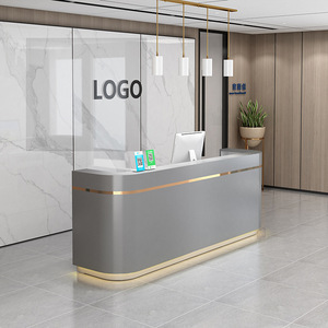 Banco <span class=keywords><strong>Reception</strong></span> Moderno e Personalizzato di Piccole Dimensioni <span class=keywords><strong>per</strong></span> <span class=keywords><strong>Ufficio</strong></span>, Ospedale e Salone di Bellezza, Mobile in Legno e MDF <span class=keywords><strong>per</strong></span> Hotel - Product Image 2