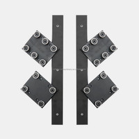 Glissière linéaire à double axe intégrée OSGR30 de 1000 mm de longueur, profil en aluminium noir pour meubles