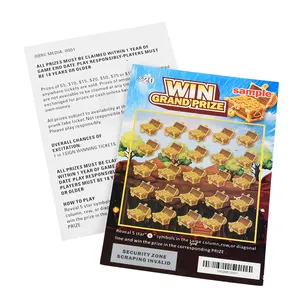 Factory Printing Prank Lottery Tickets Wholesale Custom Scratch Off Lottery Tickets