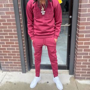 Phổ Biến Mới Tracksuit Dập Nổi Biểu Tượng Người Đàn Ông Jogger 2 Mảnh Bộ Chàng Trai Quần Áo Bộ - Product Image 5